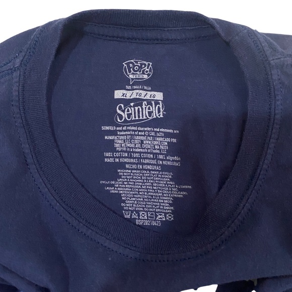 POP! Tees Seinfeld FRANK COSTANZA Serenity Now Navy T-Shirt unisex sz XL - Picture 6 of 7